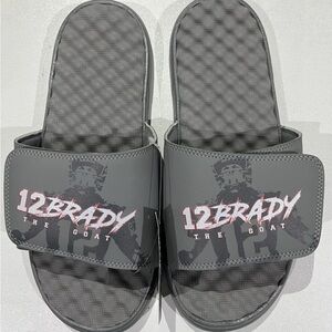 Tom Brady TB12 Gray Slide Sandals